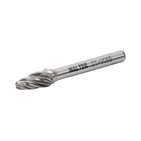 WALTER 01V065 CARBIDE BURR 1/4in Shank Aluminum Soft Metals SF - 3 NF - Mississauga Hardware Centre Inc