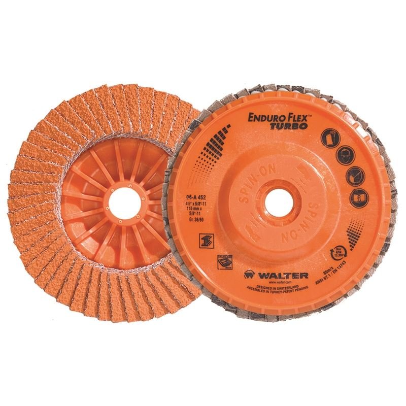 WALTER 06A452 ENDURO - FLEX Turbo Blending Disc 4 - 1/2in X 5/8in - 11 GR36/60 - Mississauga Hardware Centre Inc