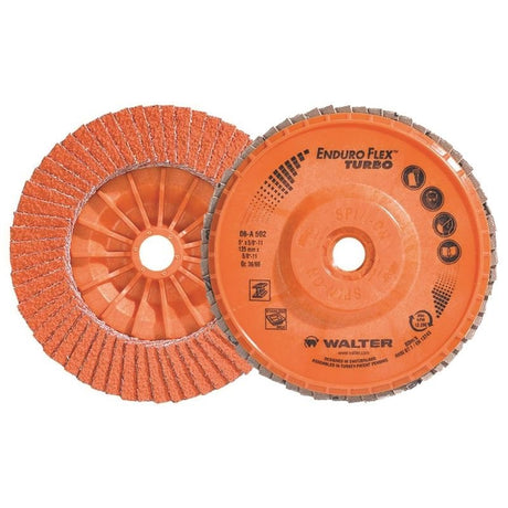 WALTER 06A502 ENDURO - FLEX Turbo Blending Disc 5in X 5/8in - 11 GR36/60 - Mississauga Hardware Centre Inc