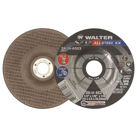 WALTER 08H452 HP XX Grinding Wheel 4 - 1/2in X 1/8in X 7/8in - Mississauga Hardware Centre Inc