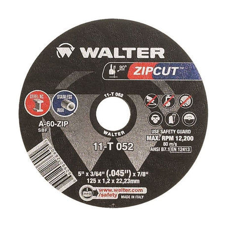 WALTER 11T052 ZIP WHEEL 5in X 3/64 X 7/8in T1 - Mississauga Hardware Centre Inc