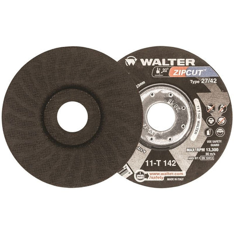 WALTER 11T142 ZIP WHEEL CUT - OFF 4 - 1/2in X 3/64 TYPE 27 - Mississauga Hardware Centre Inc