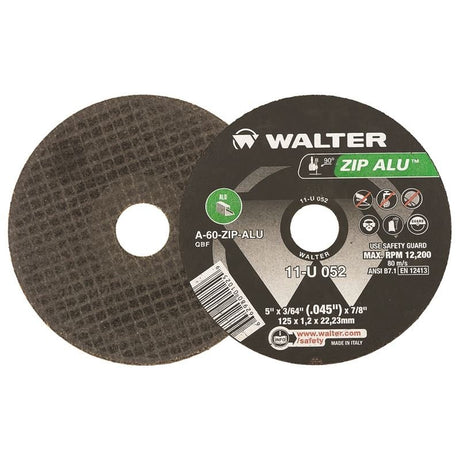 WALTER 11U052 ZIP ALU CUT - OFF WHEEL 5in X 3/64 - Mississauga Hardware Centre Inc