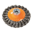 WALTER 13H404 4in X 5/8in SAUCER CUP BRUSH KNOT TWISTED WIRE - Mississauga Hardware Centre Inc