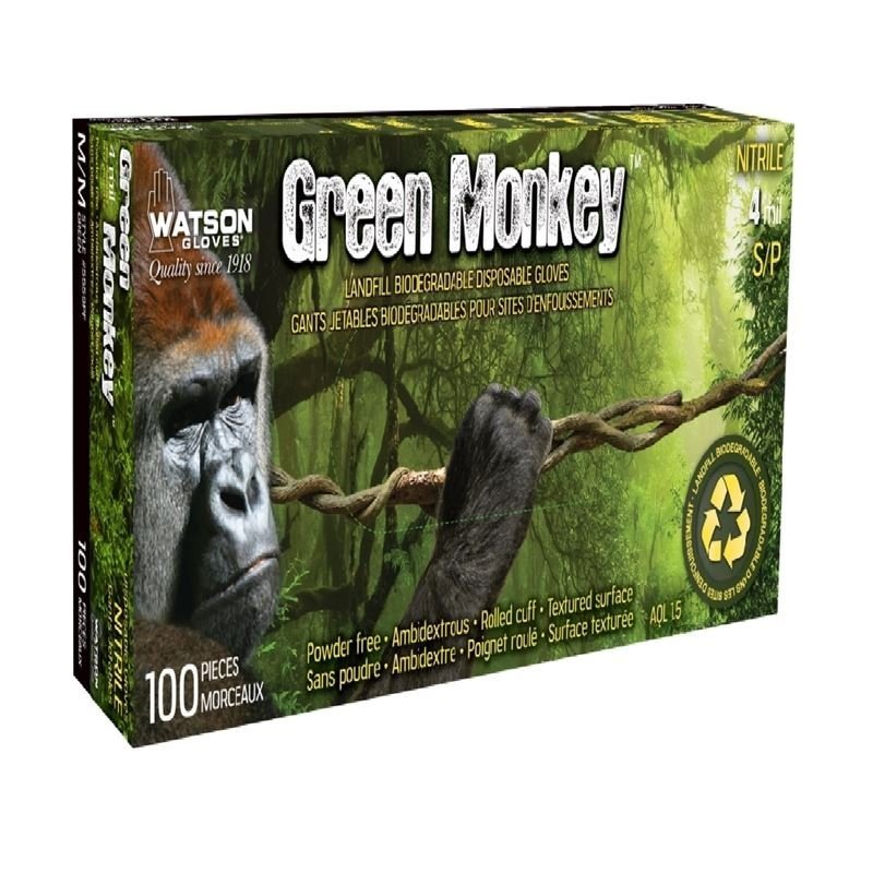 Watson Green Monkey Biodegradable Gloves - 50prs - Mississauga Hardware Centre Inc