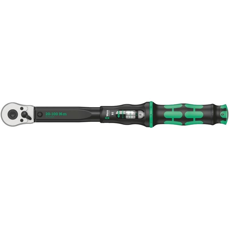 WERA 05075611001 Click - Torque B 2 torque wrench with reversible ratchet, 20 - 100 Nm - Mississauga Hardware Centre Inc