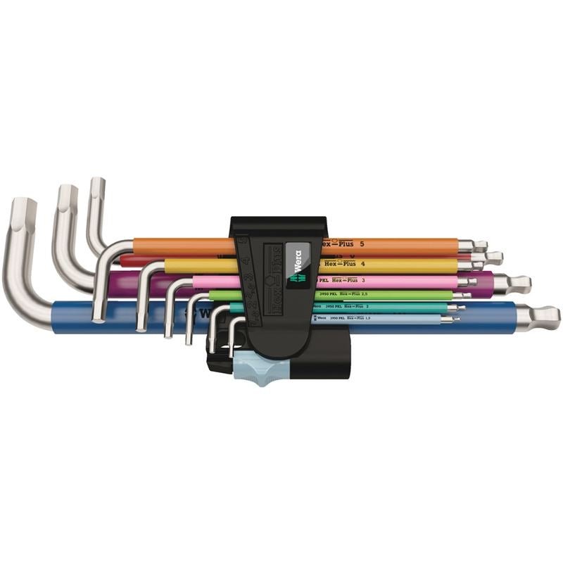 WERA 3950/9 Hex - Plus Multicolour Stainless 1 L - key set, metric, stainless, 9 pieces - Mississauga Hardware Centre IncWERA TOOLS05022669001