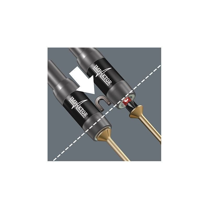 Wera 897/4 IMP R SB Impaktor Bit holder with retaining ring and ring magnet - Mississauga Hardware Centre IncWERA TOOLS5073990001
