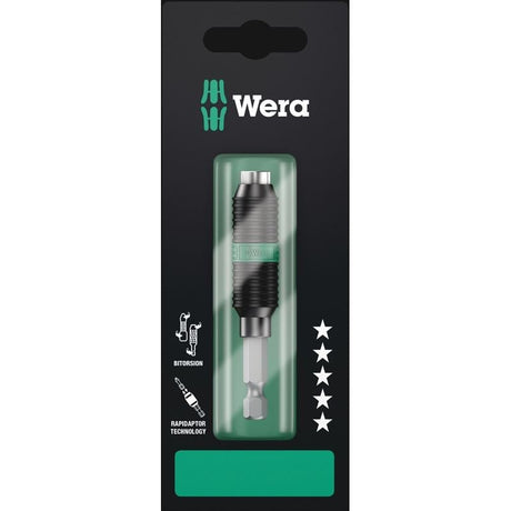 WERA 897/4 R SB Rapidaptor BiTorsion Universal Bit Holder, 1/4" x 75 mm - Mississauga Hardware Centre IncWERA TOOLS05073420001