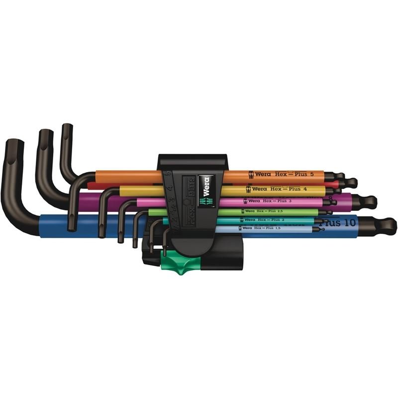 WERA 950/9 Hex - Plus Multicolour 1 L - key set, metric, BlackLaser, 9 pieces - Mississauga Hardware Centre IncWERA TOOLS05022089001