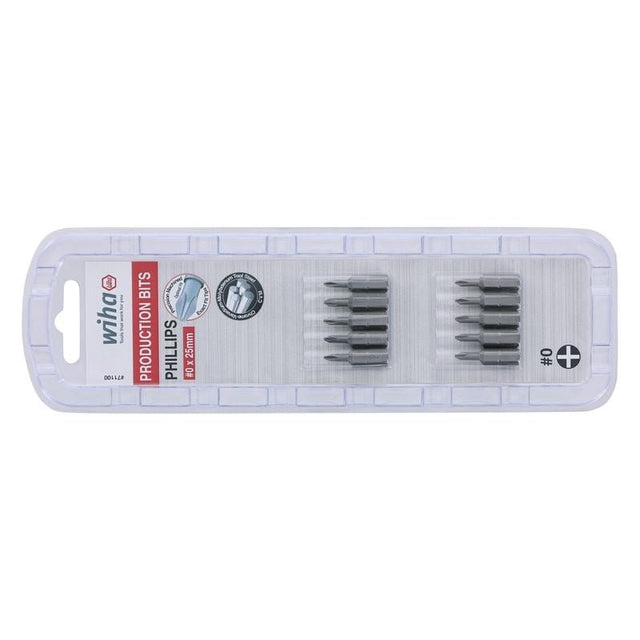 Wiha 0 Phillips Insert Bit Pack of 10 Bits - Mississauga Hardware Centre IncWiha ToolsWIHA-71100