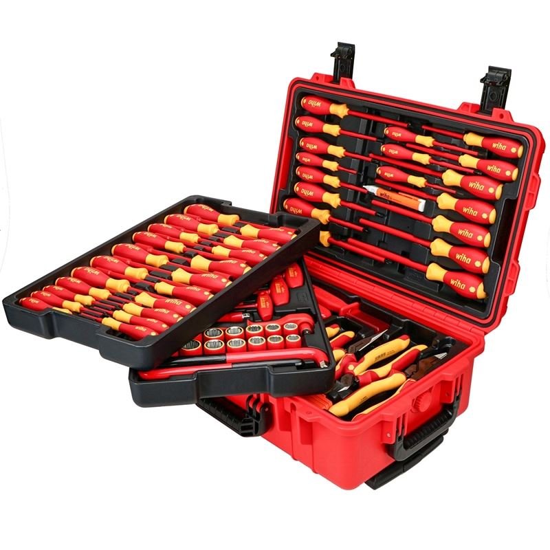 WIHA 32800 80 PIECE MASTER ELECTRICIAN'S INSULATED TOOLS SET IN ROLLING HARD CASE - Mississauga Hardware Centre Inc