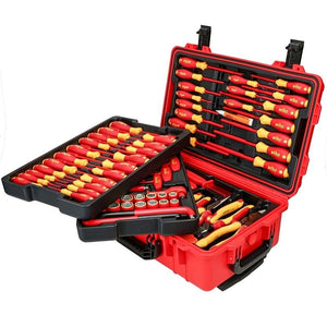 WIHA 32800 80 PIECE MASTER ELECTRICIAN'S INSULATED TOOLS SET IN ROLLING HARD CASE - Mississauga Hardware Centre Inc