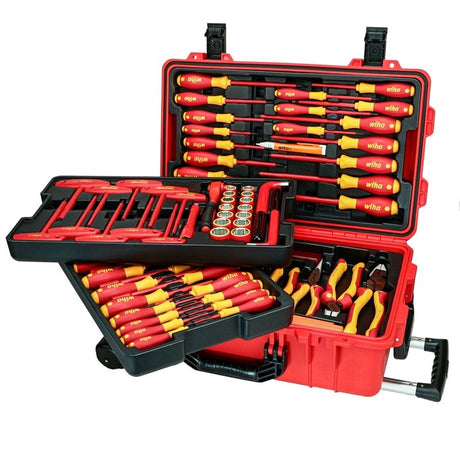 WIHA 32800 80 PIECE MASTER ELECTRICIAN'S INSULATED TOOLS SET IN ROLLING HARD CASE - Mississauga Hardware Centre Inc