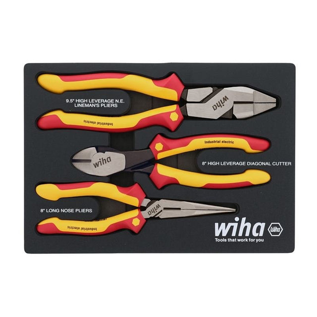 WIHA 32960 3 Piece Insulated Pliers and Cutters Tray Set - Mississauga Hardware Centre Inc