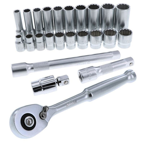 WIHA 33795 24 Piece 3/8â€ Drive Professional Socket Tray Set - Metric - Mississauga Hardware Centre Inc