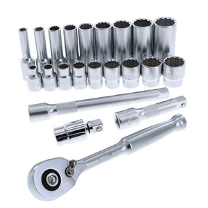 WIHA 33796 22 Piece 3/8â€ Drive Professional Standard and Deep Socket Tray Set - SAE - Mississauga Hardware Centre Inc