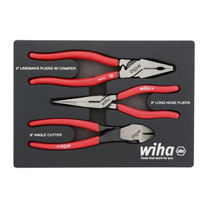 WIHA 34680 3 Piece Classic Grip Pliers and Cutters Tray Set - Mississauga Hardware Centre Inc