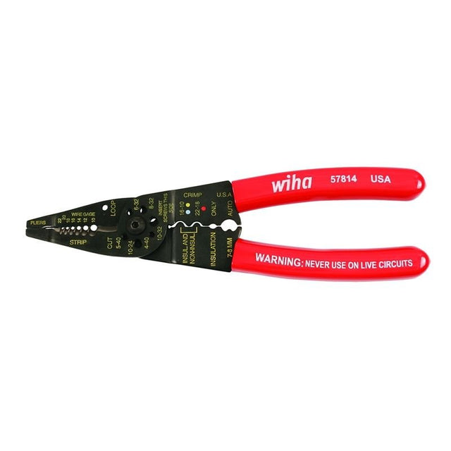 Wiha 578 Combo Strippers Crimper Plers AWG 10 - 22 - Mississauga Hardware Centre IncWiha ToolsWIHA-57814