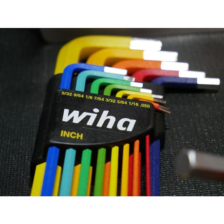 WIHA 66981 13 Piece Ball End Color Coded Hex L - Key Set - Inch - Mississauga Hardware Centre Inc