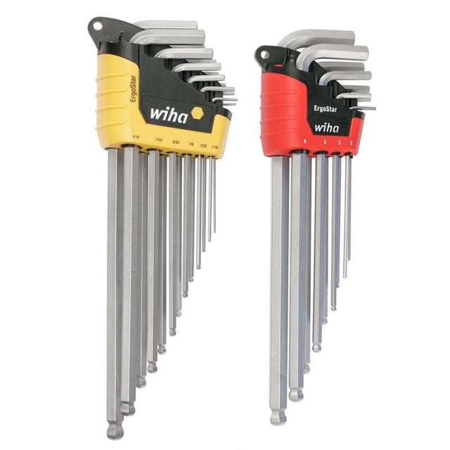 WIHA - 66982 ErgoStar Ball End Hex L - Key Inch/Metric 22 Piece Set - Mississauga Hardware Centre Inc