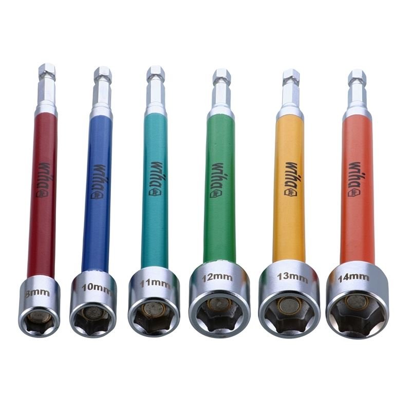 WIHA 70487 6 PIECE COLOR CODED MAGNETIC NUT SETTER METRIC SET - Mississauga Hardware Centre Inc