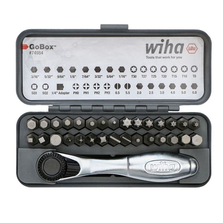 WIHA 74984 32 PIECE GOBOX STANDARD BIT SET WITH MINI RATCHET - Mississauga Hardware Centre Inc