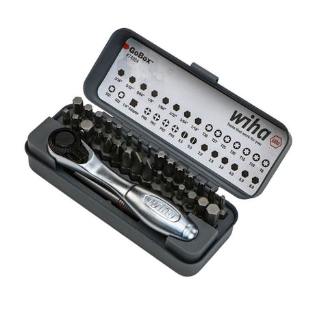 WIHA 74984 32 PIECE GOBOX STANDARD BIT SET WITH MINI RATCHET - Mississauga Hardware Centre Inc