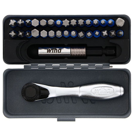 WIHA 76889 32 PIECE GOBOX TERMINATORBLUE MINI RATCHET AND IMPACT BIT SET - Mississauga Hardware Centre Inc