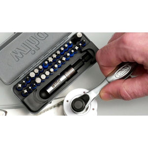 WIHA 76889 32 PIECE GOBOX TERMINATORBLUE MINI RATCHET AND IMPACT BIT SET - Mississauga Hardware Centre Inc