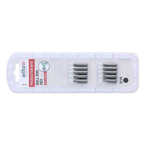 Wiha Ball End Hex Inch Insert Bit 3/16in Pack of 10 Bits - Mississauga Hardware Centre IncWiha ToolsWIHA-71706