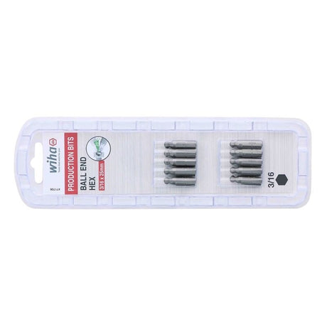 Wiha Ball End Hex Inch Insert Bit 3/16in Pack of 10 Bits - Mississauga Hardware Centre IncWiha ToolsWIHA-71706