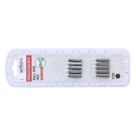 Wiha Ball End Hex Inch Insert Bit 7/32in Pack of 10 Bits - Mississauga Hardware Centre IncWiha ToolsWIHA-71707