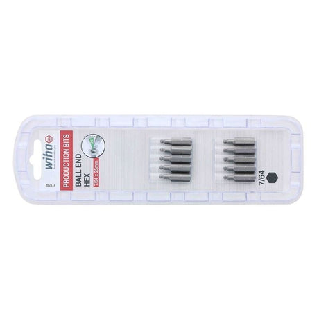 Wiha Ball End Hex Inch Insert Bit 7/64in Pack of 10 Bits - Mississauga Hardware Centre IncWiha ToolsWIHA-71702