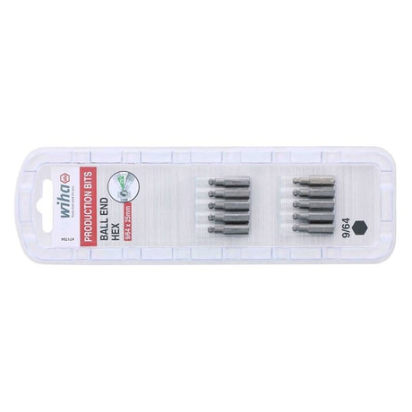 Wiha Ball End Hex Inch Insert Bit 9/64in Pack of 10 Bits - Mississauga Hardware Centre IncWiha ToolsWIHA-71704