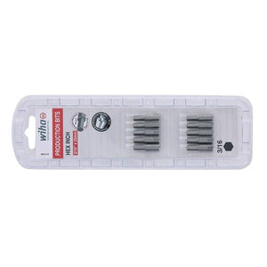 Wiha Hex Inch Insert Bit 3/16 x 25mm Pack of 10 Bits - Mississauga Hardware Centre IncWiha ToolsWIHA-71345