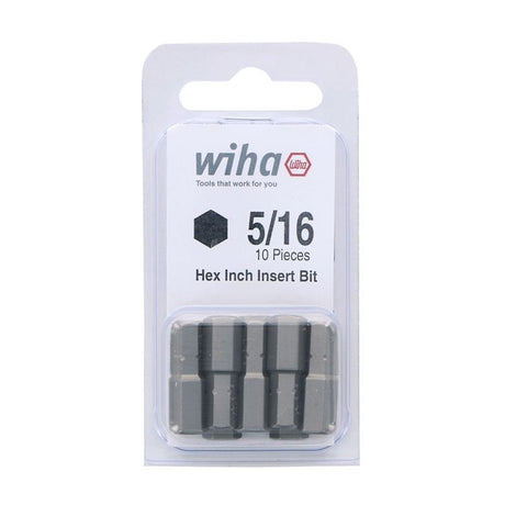 Wiha Hex Inch Insert Bit 5/16 x 25mm Pack of 10 Bits - Mississauga Hardware Centre IncWiha ToolsWIHA-71353