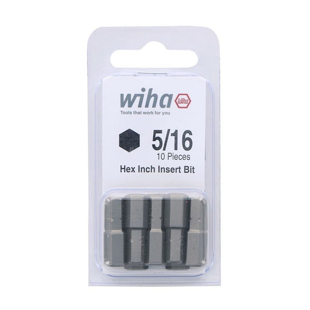 Wiha Hex Inch Insert Bit 5/16 x 25mm Pack of 10 Bits - Mississauga Hardware Centre IncWiha ToolsWIHA-71353