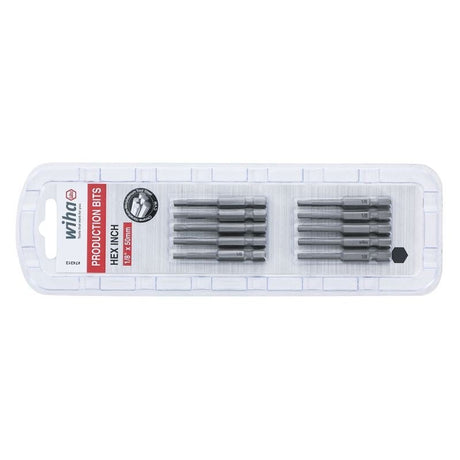 Wiha Hex Inch Power Bit 1/8 x 50mm Pack of 10 Bits - Mississauga Hardware Centre IncWiha ToolsWIHA-74313