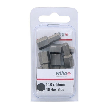 Wiha Hex Metric Insert Bit 10.0 x 25mm Pack of 10 Bits - Mississauga Hardware Centre IncWiha ToolsWIHA-71324