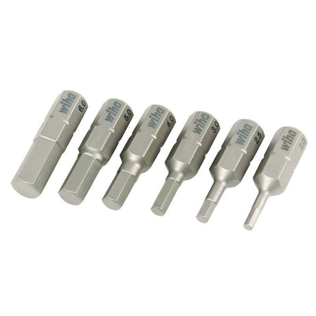 Wiha Hex Metric Insert Bit 2.0mm - 6.0mm 6 Pack - Mississauga Hardware Centre IncWiha ToolsWIHA-71397
