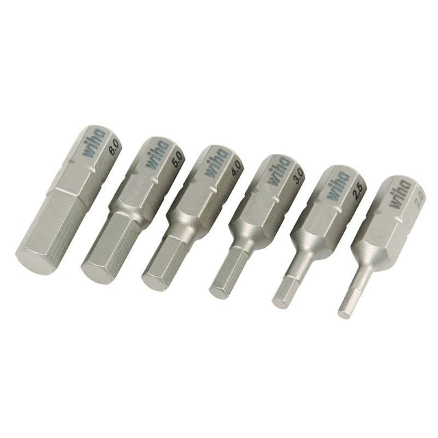 Wiha Hex Metric Insert Bit 2.0mm - 6.0mm 6 Pack - Mississauga Hardware Centre IncWiha ToolsWIHA-71397