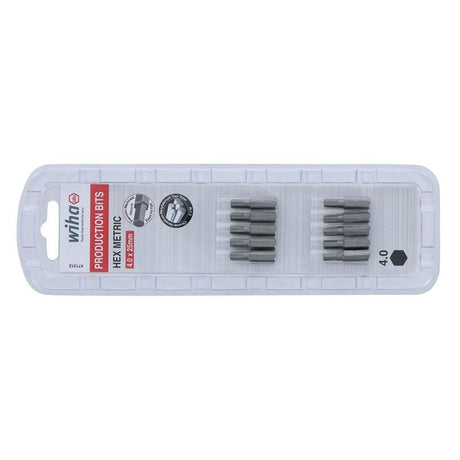 Wiha Hex Metric Insert Bit 4.0 x 25mm Pack of 10 Bits - Mississauga Hardware Centre IncWiha ToolsWIHA-71312