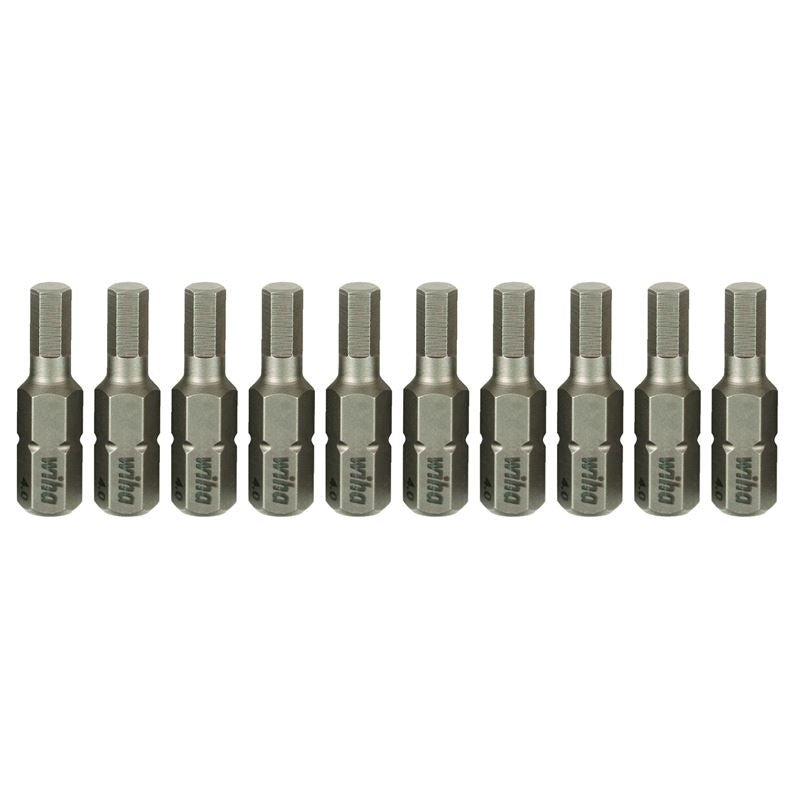 Wiha Hex Metric Insert Bit 4.0 x 25mm Pack of 10 Bits - Mississauga Hardware Centre IncWiha ToolsWIHA-71312