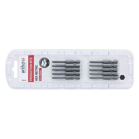 Wiha Hex Metric Power Bit 3.0 x 50mm Pack of 10 Bits - Mississauga Hardware Centre IncWiha ToolsWIHA-74330