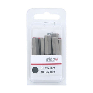 Wiha Hex Metric Power Bit 8.0 x 50mm Pack of 10 Bits - Mississauga Hardware Centre IncWiha ToolsWIHA-74380