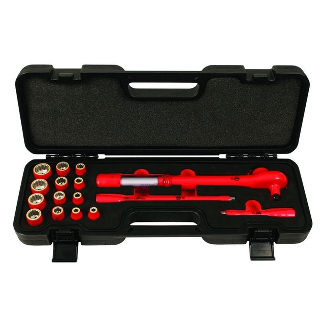 Wiha Insulated 3/8in Drive Ratcheting Torque Wrench Metric Socket Set - Mississauga Hardware Centre IncWiha ToolsWIHA-30192