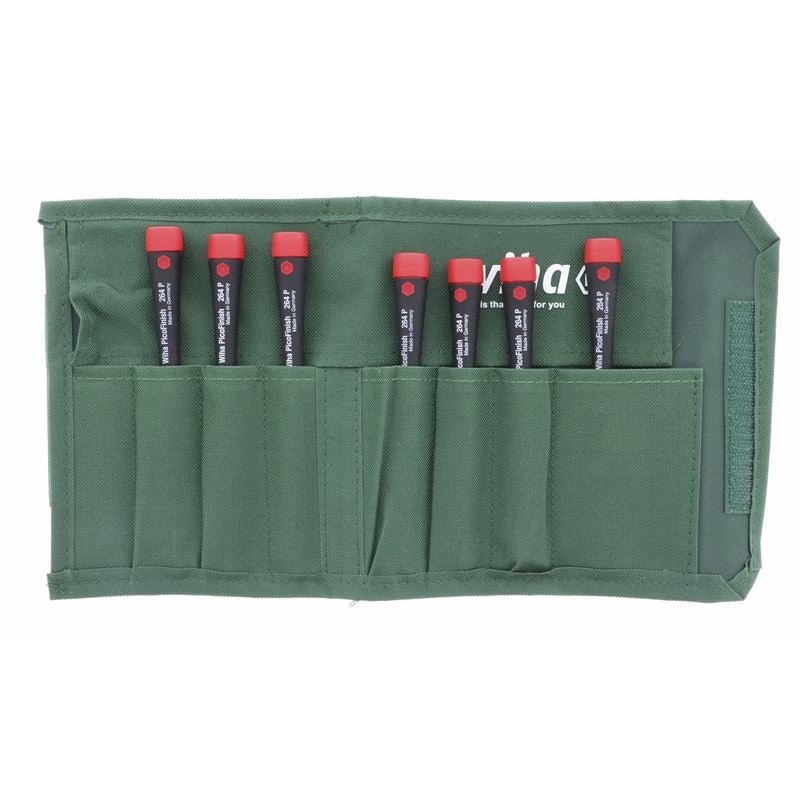 Wiha PicoFinish Precision Slotted Screwdrivers 8 Piece Set in Canvas Pouch - Mississauga Hardware Centre IncWiha ToolsWIHA-26093