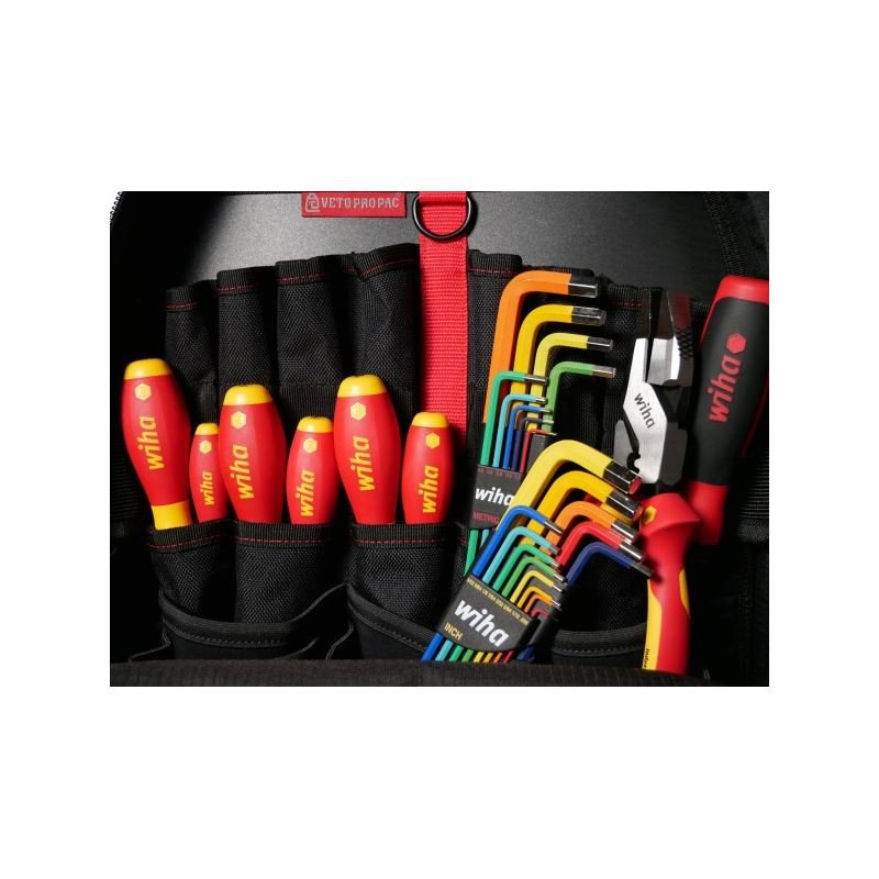 Wiha Red Stripe 30 Piece Tool Kit With Veto Pro Pac Tech Pac - Mississauga Hardware Centre Inc