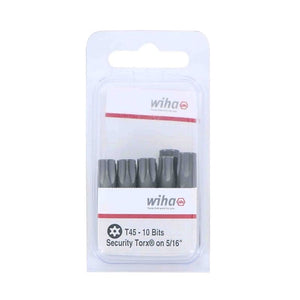 Wiha Security Torx Insert Bit 5/16 Dr T45s Pack of 10 Bits - Mississauga Hardware Centre IncWiha ToolsWIHA-72547